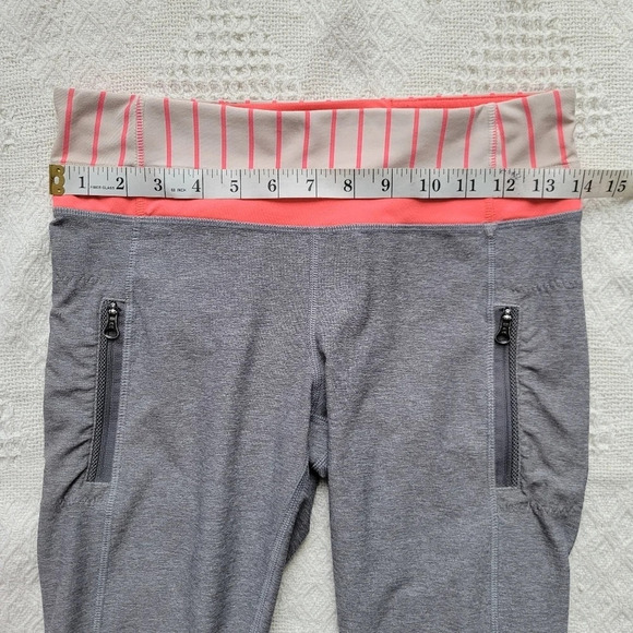 Lululemon Inspire Tight II (Mesh)- In Grey/ Butter Pink - Picture 11 of 14